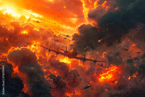 Battlefront: The Ultimate World War 2 Allies vs Axis Saga - Stunning 8K Hyper-Realistic Movie Poster