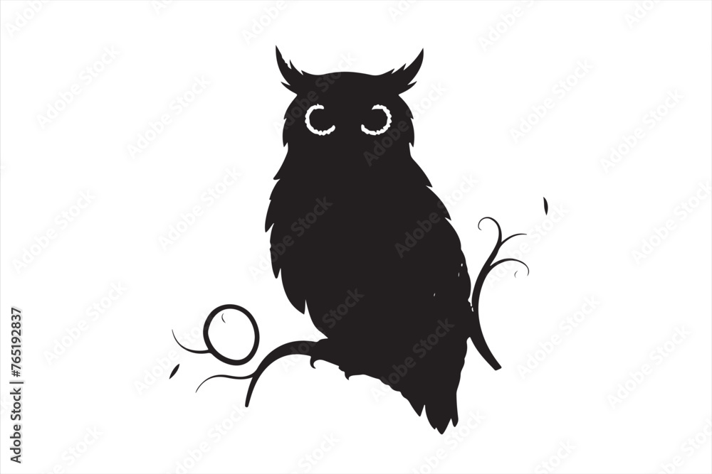 Fototapeta premium black and white owl