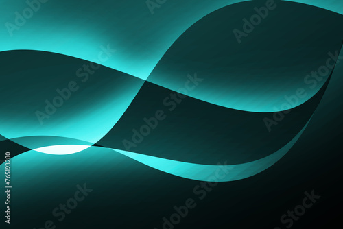 Glowing Green Lights Abstract shapes wallpaper on dark backdrop