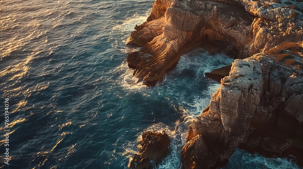 Obraz premium A landscape edge of the mountain