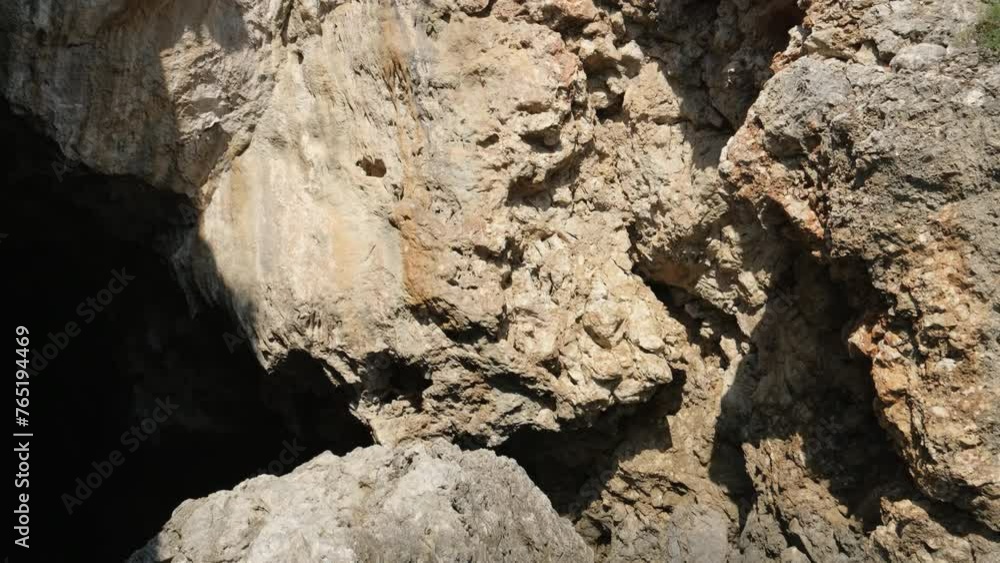 Cave stones water boat tour near Corfu island attractions deep clean clear water mountains natural spring passing boat people. tourists and travelers Cave stones water boat tour near Corfu island attractions deep clean clear water mountains natural spring passing boat people. tourists and travelers