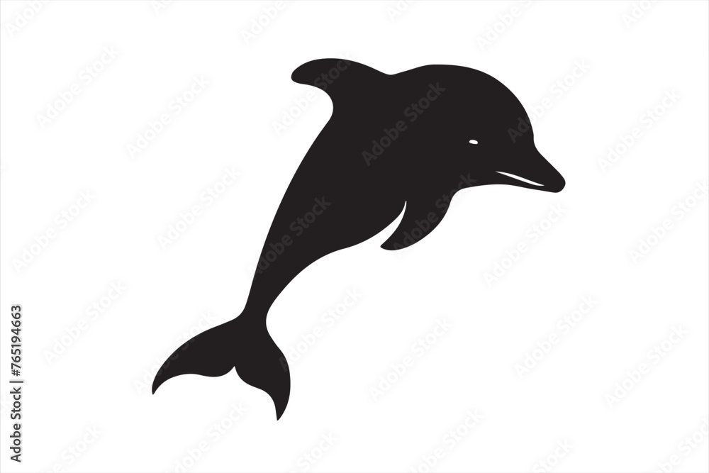 Naklejka premium silhouette of a dolphin