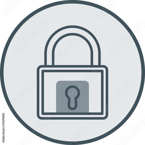 Padlock Line Fill Circle Icon