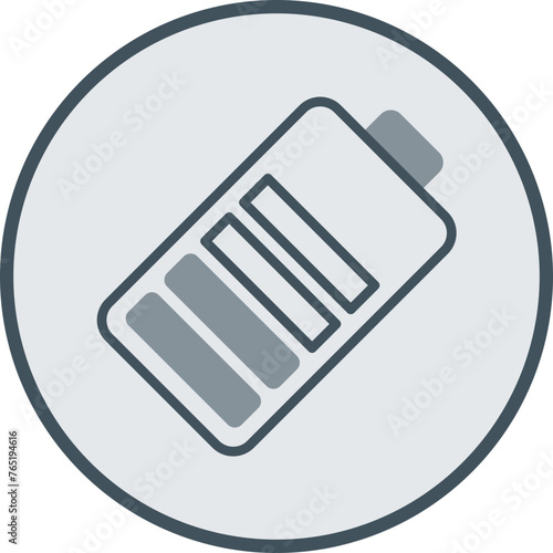 Battery Line Fill Circle Icon