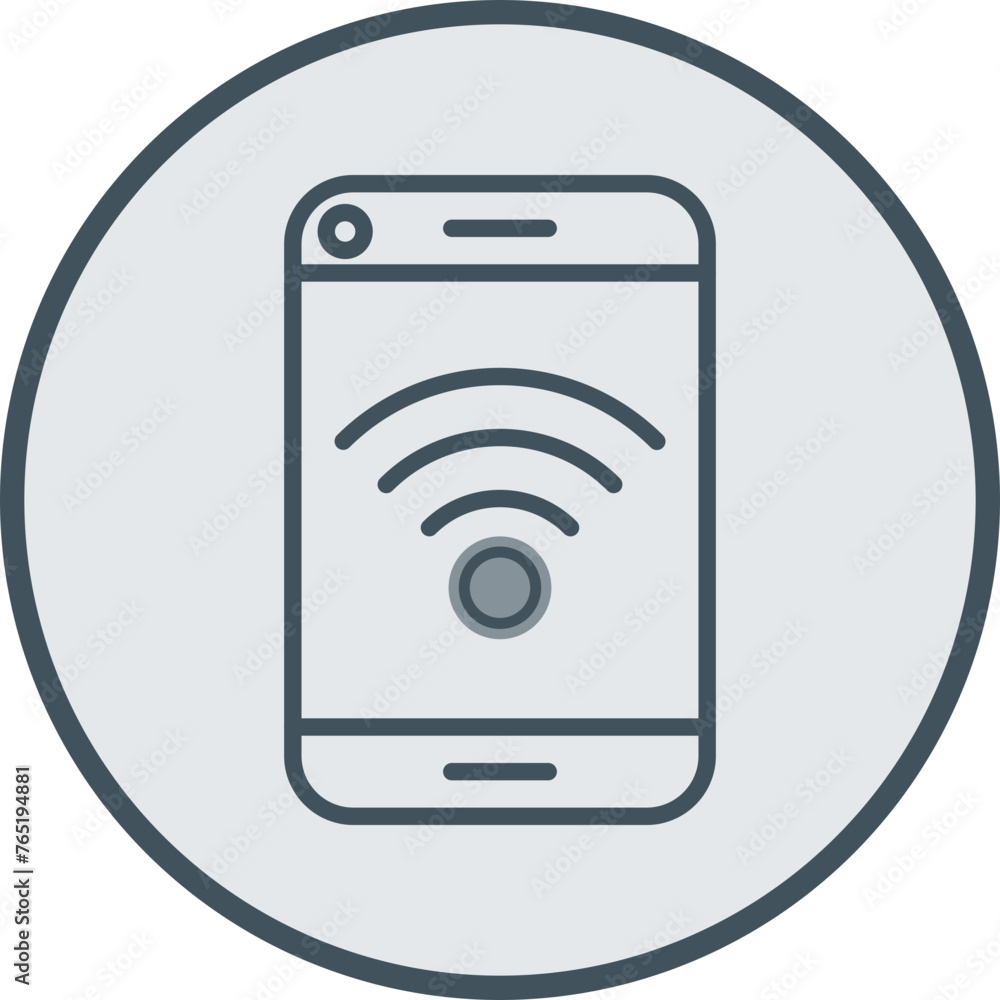 WiFi Signal Line Fill Circle Icon WiFi Signal Line Fill Circle Icon