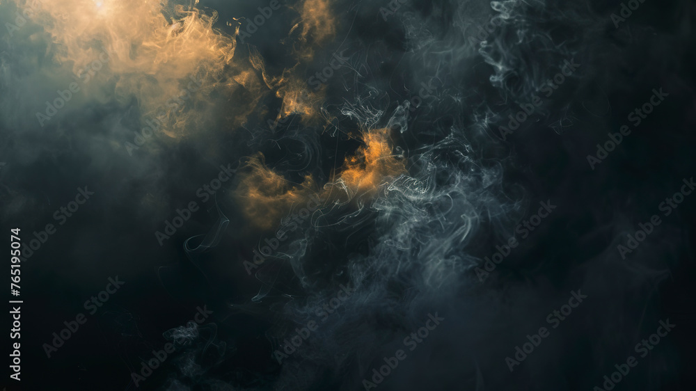 full hd dark background with smoke, dark colors with smoke, smoke in the dark, dark banner