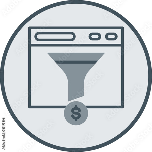 Conversion Line Fill Circle Icon
