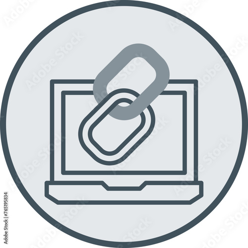 Backlink Line Fill Circle Icon