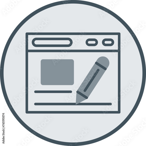 Design Line Fill Circle Icon