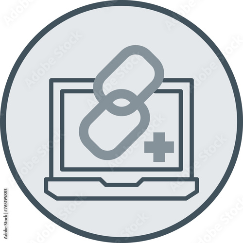 Link Building Line Fill Circle Icon