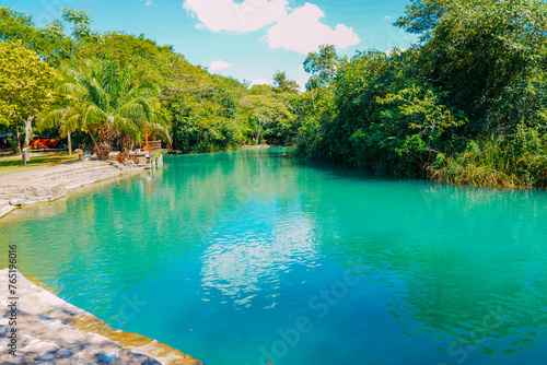 Partial view of the Formoso River, in the municipal resort, in Bonito, in Mato Grosso do Sul. The city is one of the main ecotourism destinations in Brazil