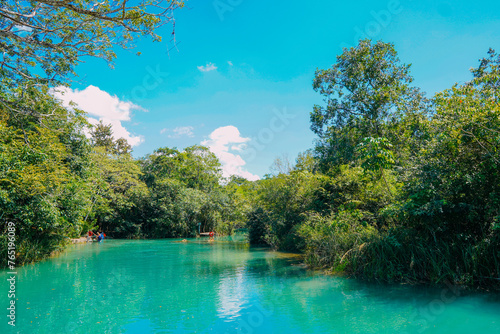 Partial view of the Formoso River, in the municipal resort, in Bonito, in Mato Grosso do Sul. The city is one of the main ecotourism destinations in Brazil