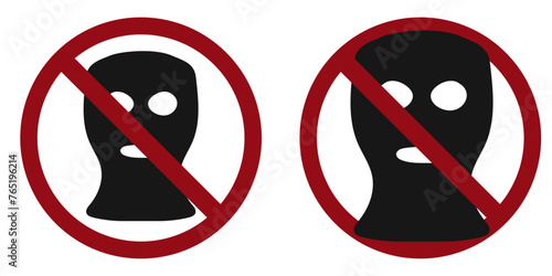online crime ban prohibit icon. Not allowed bandit and scammer. Forbidden mafia