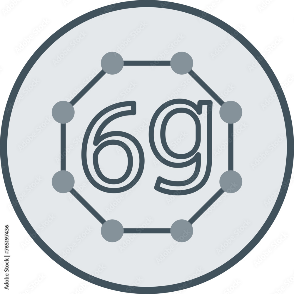 6g Line Fill Circle Icon 6g Line Fill Circle Icon