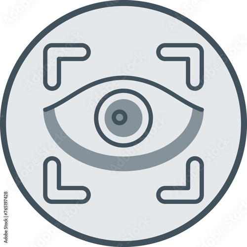 Vision Line Fill Circle Icon