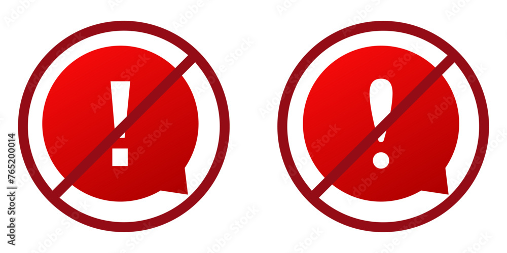 exclamation ban prohibit icon. Not allowed exclamation mark . Forbidden sign exclamation ban prohibit icon. Not allowed exclamation mark . Forbidden sign