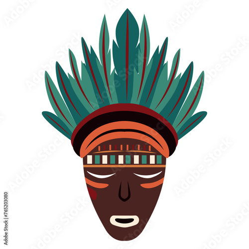 Indigenous religious mask vector illustration. © galunga.art