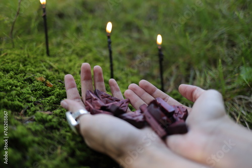 runes candle magic ritual cards Toro amulet amulet fortune telling ball glucophone ring on the finger