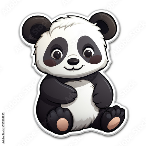 panda  Sticker  Cute  Dark Colors   reated with Generative Ai