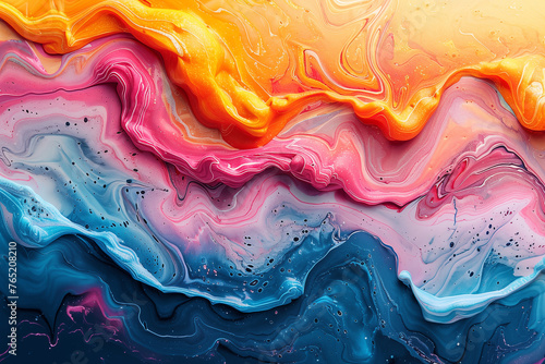 background paint with a surface created from yellow, pink and blue colors