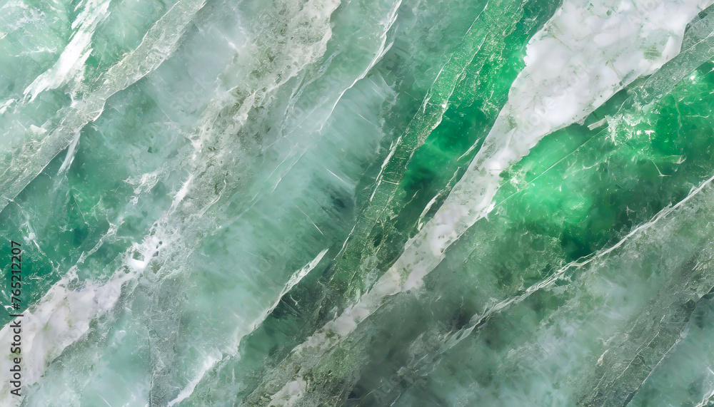 Fototapeta premium Tło abstrakcyjne do projektu, tekstura marmuru, zielony wzór w kształcie fal, tapeta