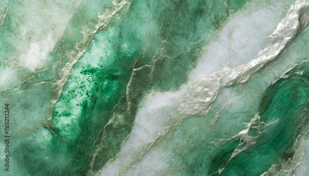 Naklejka premium Tło abstrakcyjne do projektu, tekstura marmuru, zielony wzór w kształcie fal, tapeta