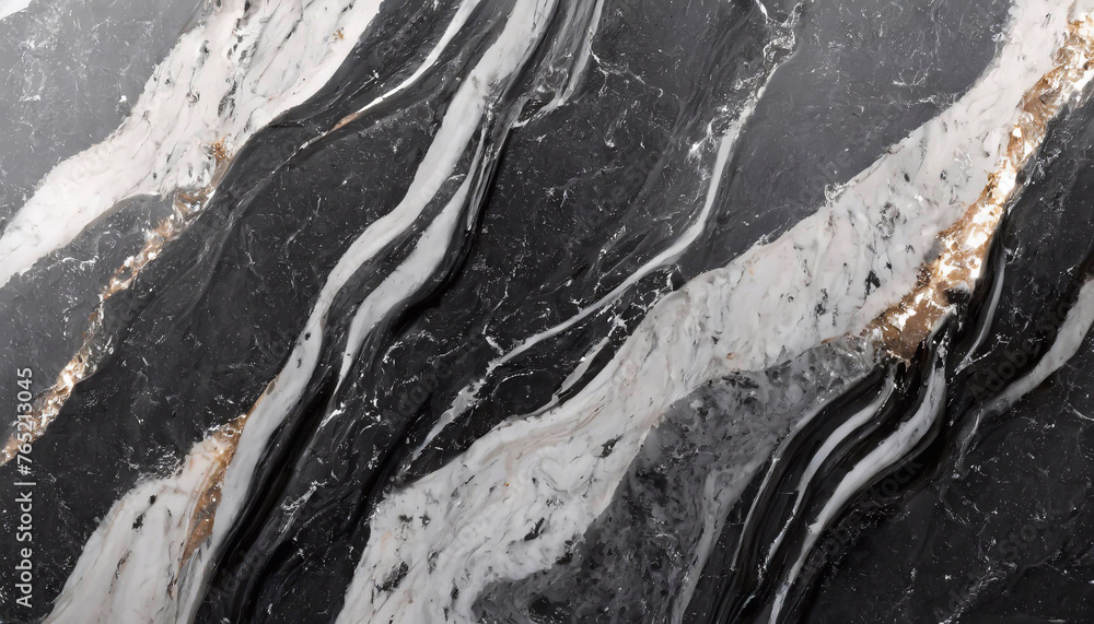 Fototapeta premium Czarne tło abstrakcyjne do projektu, tekstura marmuru, wzór w kształcie fal, tapeta