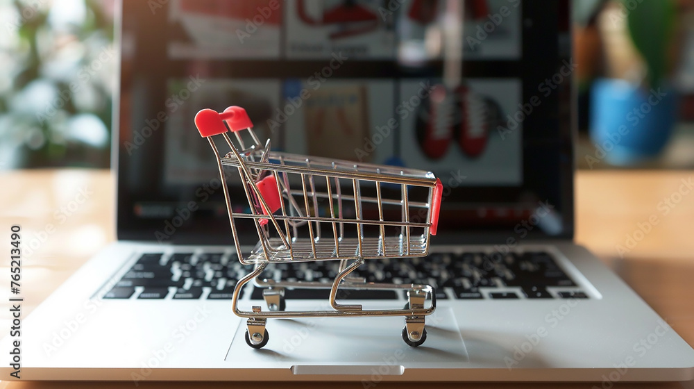 shopping cart in the supermarket