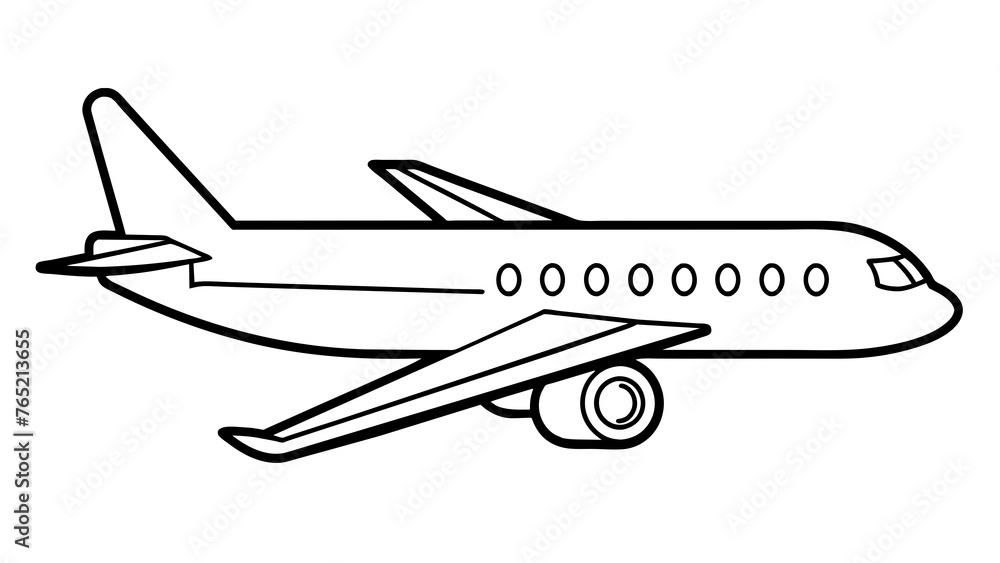 High-Flying Design Airplane Vector Illustration
