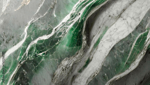 Tło abstrakcyjne do projektu, tekstura marmuru, zielony wzór w kształcie fal, tapeta