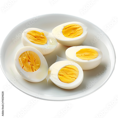 boiled egg on a plate