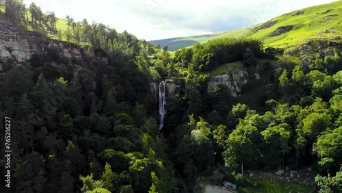 Pistyll Rhaeadr Waterfall in Wales