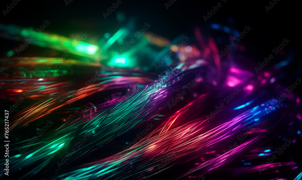 Bundle of colorful wires