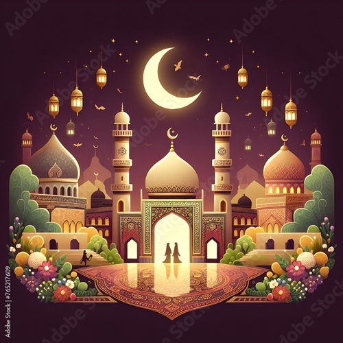 Eid Mubarak Islamic wallpaper 