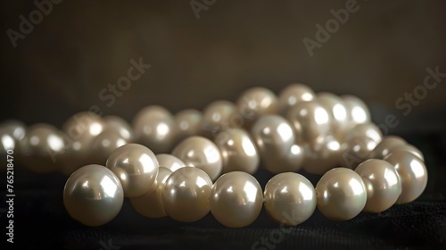 Pearls on black