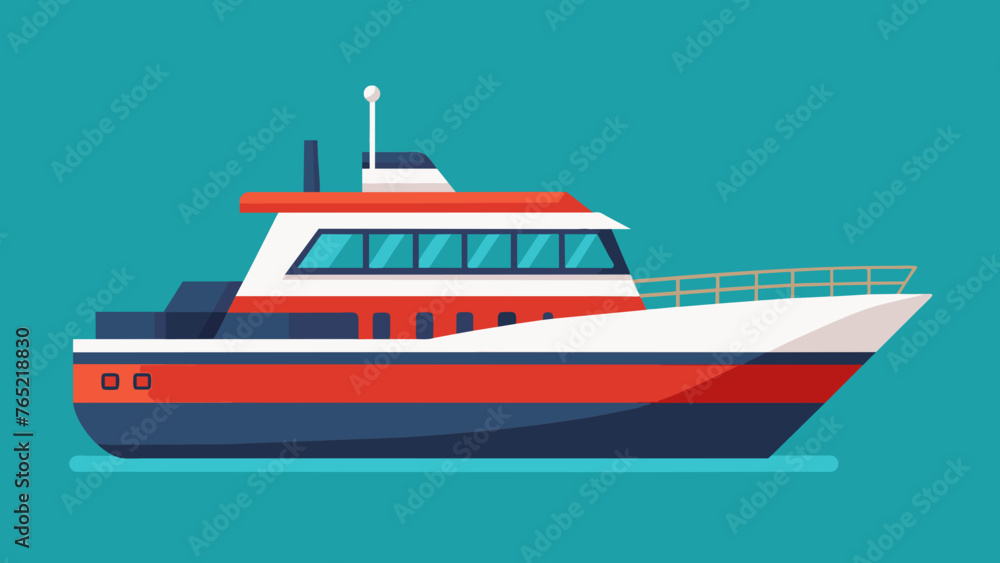 Smooth Sailing Captivating Boat Vector Illustration