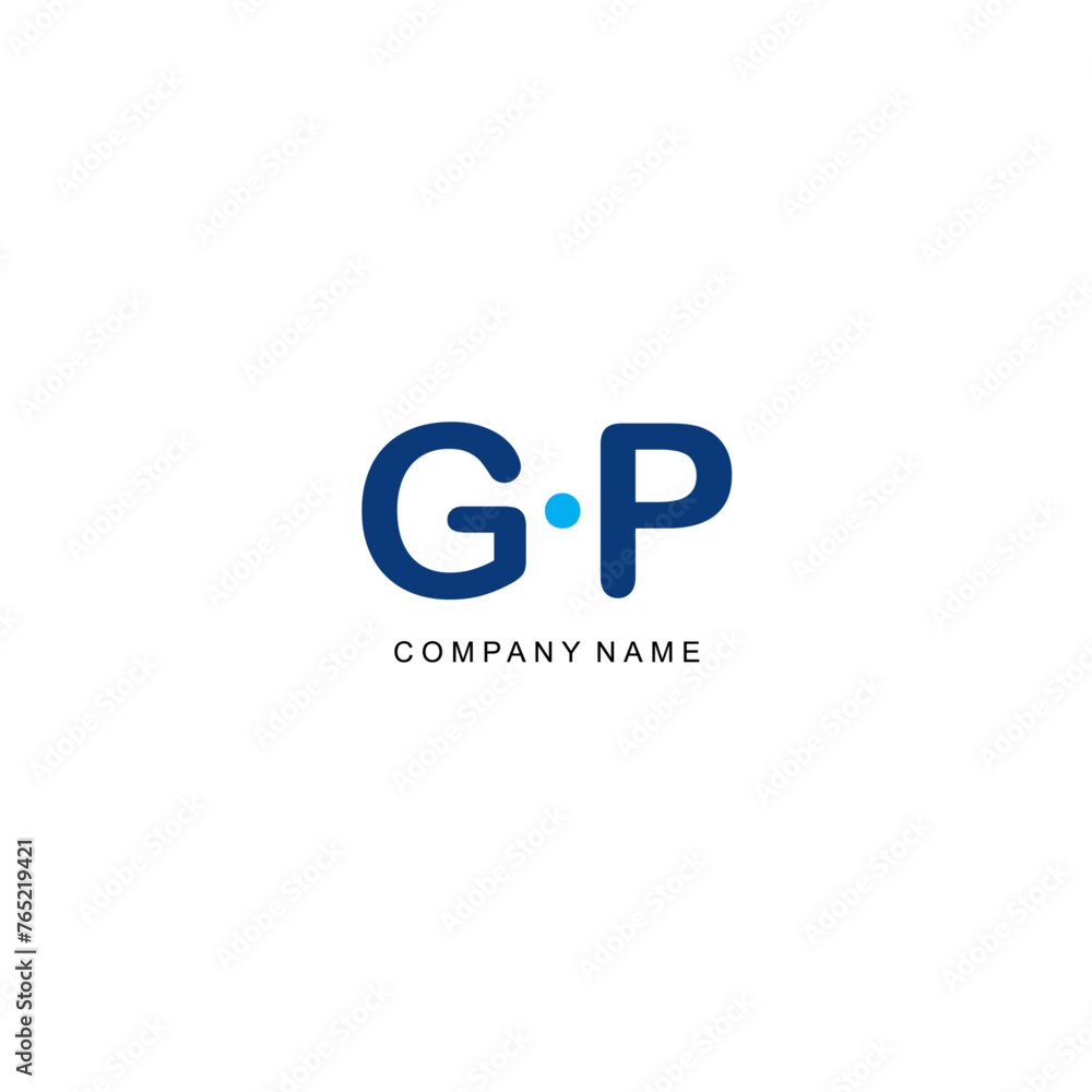 Initial GP logo company luxury premium elegance creativity