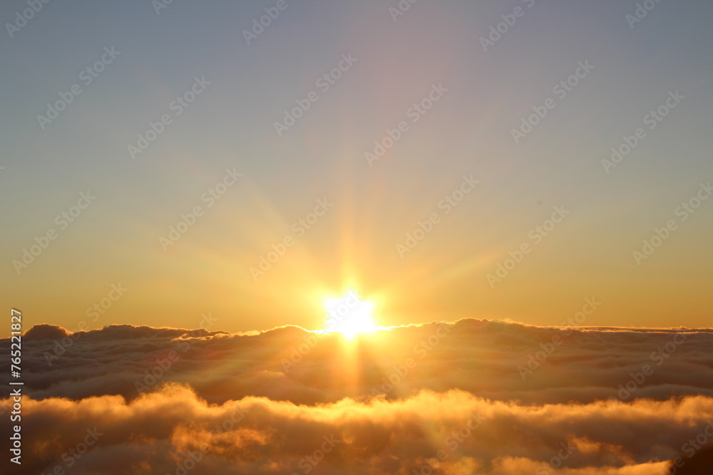 Sunrise above clouds Sunrise above clouds