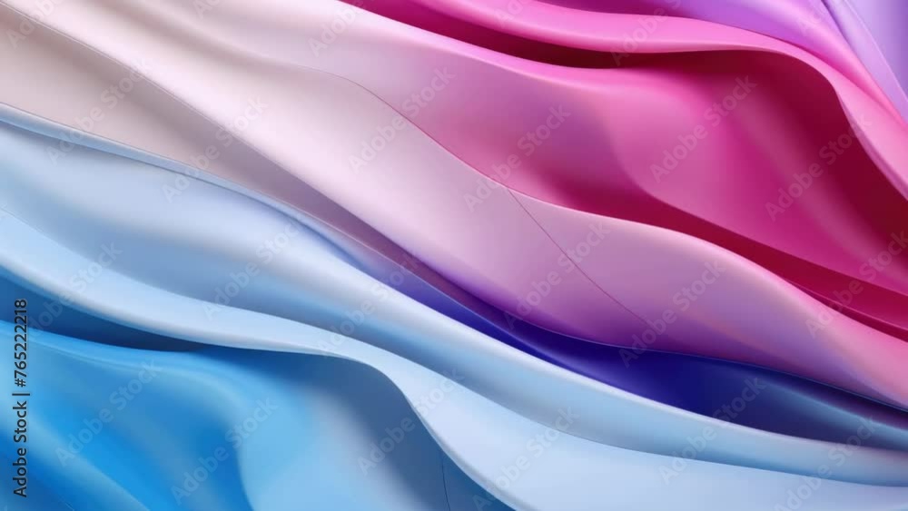 Colorful, flowing piece of fabric with blue, pink, and purple hues Colorful, flowing piece of fabric with blue, pink, and purple hues