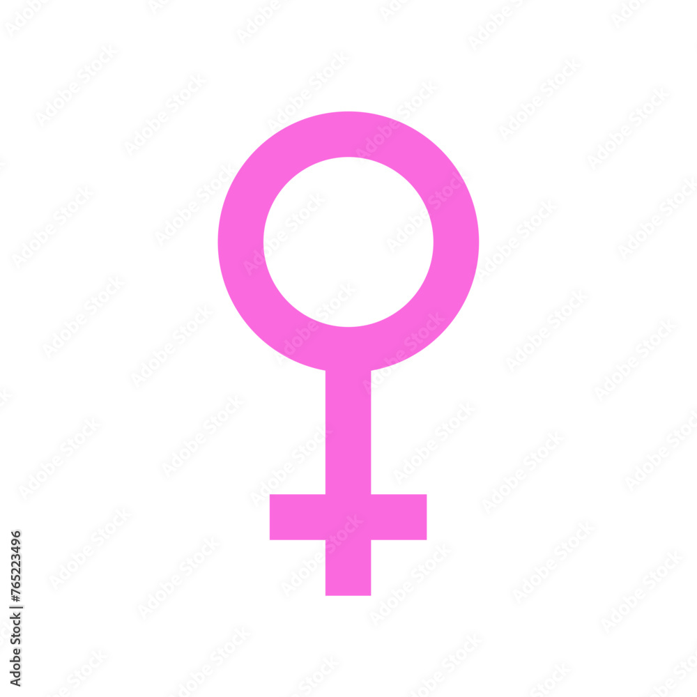 Pink female symbol isolated - vector icon, illustration , , symbol, design Pink female symbol isolated - vector icon, illustration , , symbol, design
