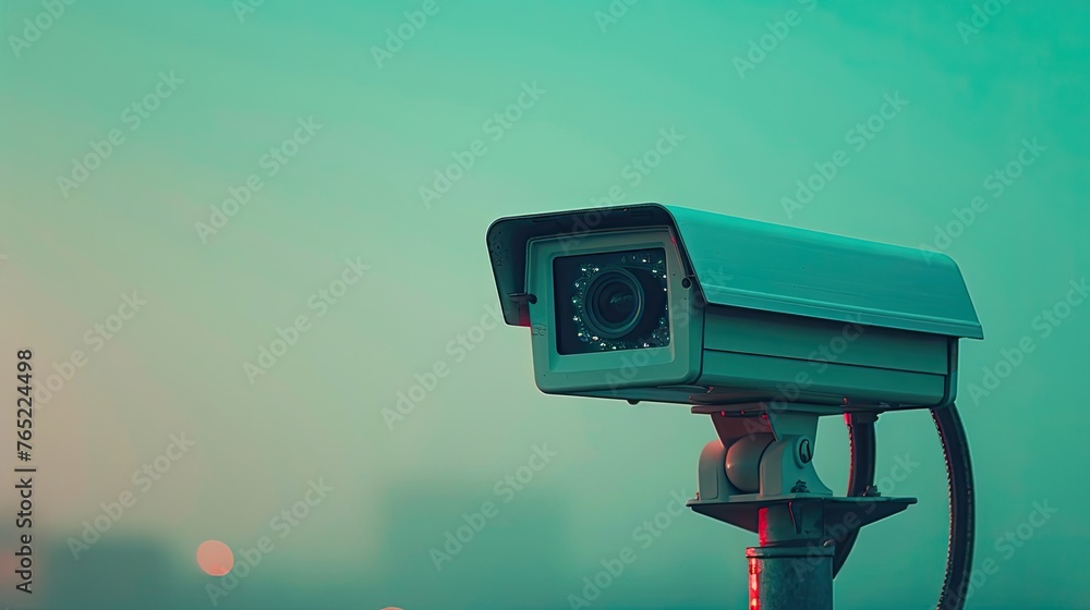 High-definition security camera system setup for urban safety and monitoring, solid color background, 4k, ultra hd High-definition security camera system setup for urban safety and monitoring, solid color background, 4k, ultra hd