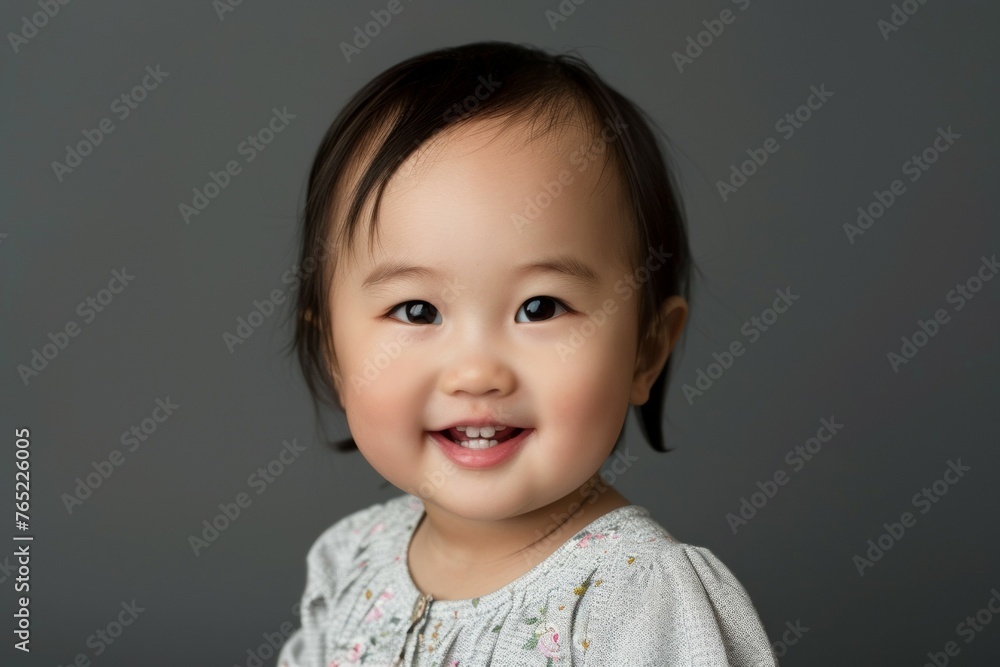 A young girl with a big smile on her face A young girl with a big smile on her face