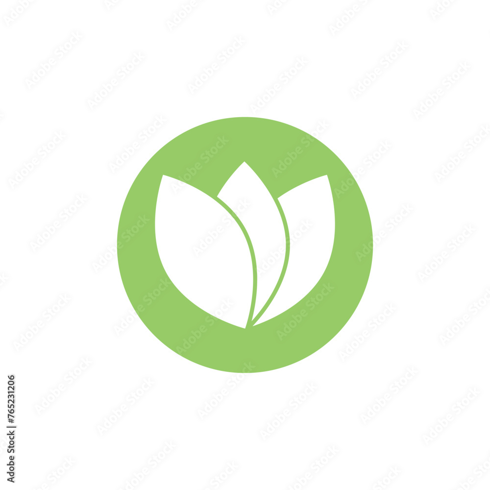 Green leaf logo vector template element symbol design Green leaf logo vector template element symbol design