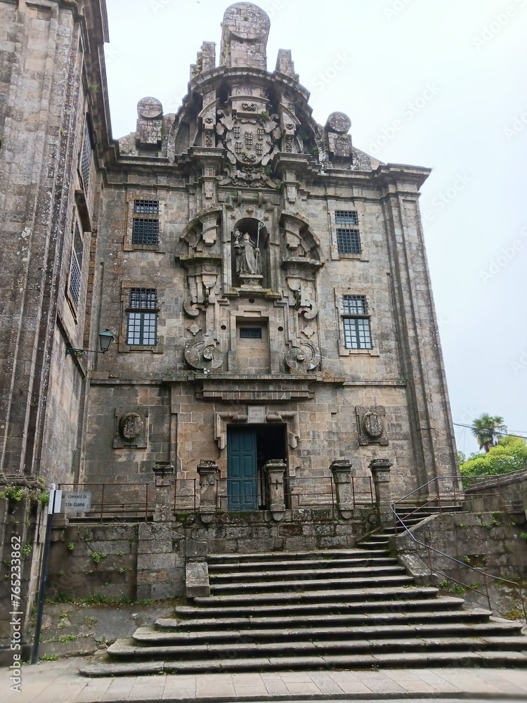 poster-fachada-de-la-capilla-del-convento-de-santa-clara-en-santiago-de