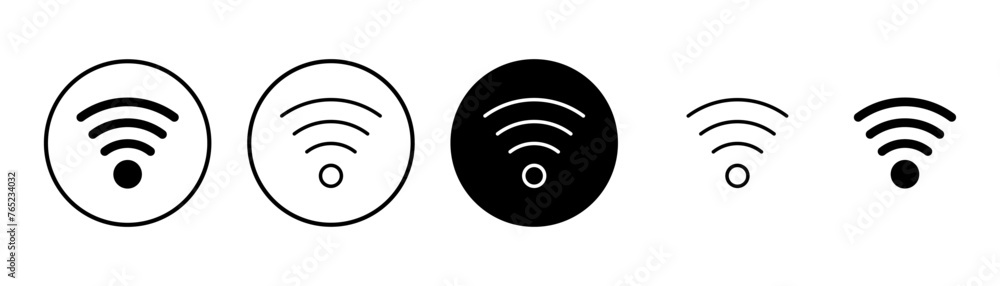 WIFI Icon vector isolated on white background. signal vector icon. Wireless and wifi icon or sign for remote internet access WIFI Icon vector isolated on white background. signal vector icon. Wireless and wifi icon or sign for remote internet access
