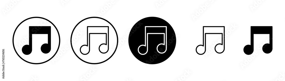 Music icon vector isolated on white background, music vector icon, Melody, song, note, sound, audio sign Music icon vector isolated on white background, music vector icon, Melody, song, note, sound, audio sign