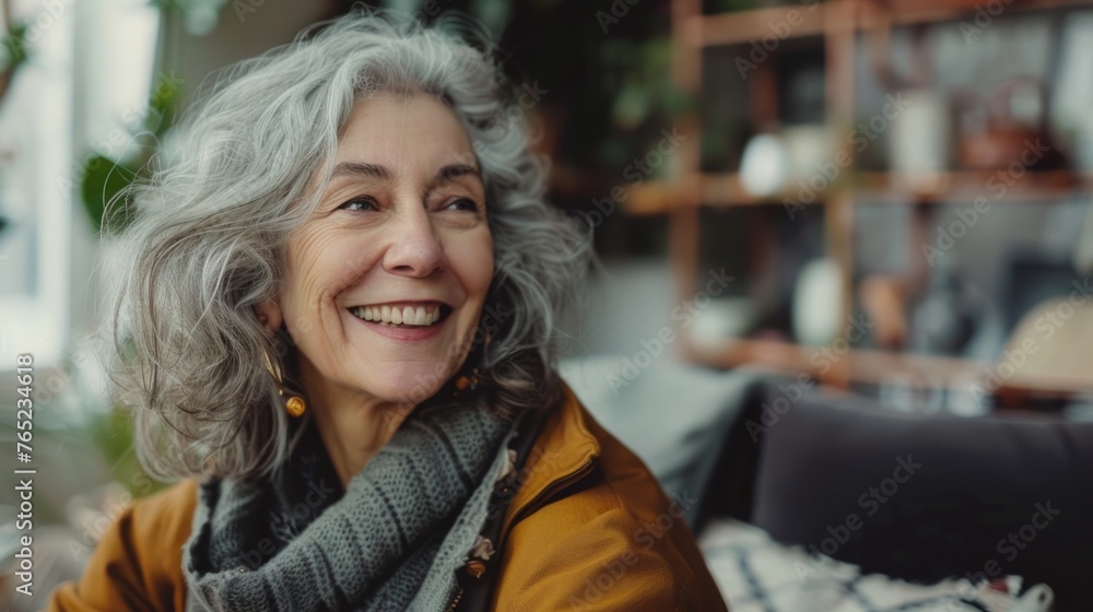 portrait of elderly woman generative ai