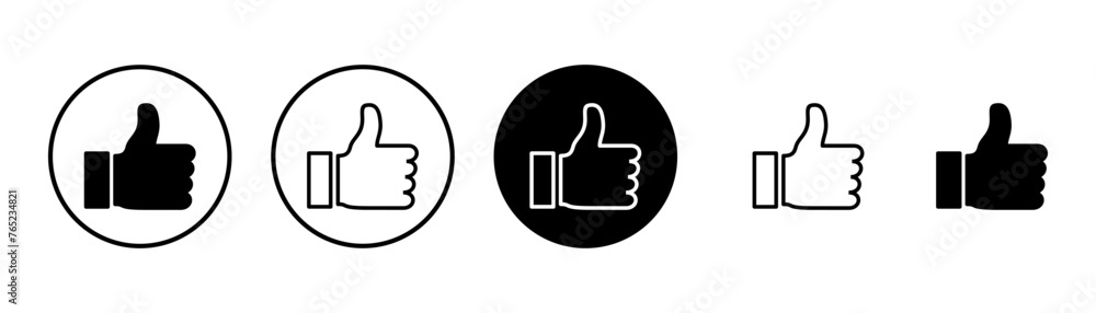 like icon vector isolated on white background. Thumbs up icon. social media icon