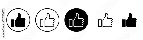 like icon vector isolated on white background. Thumbs up icon. social media icon