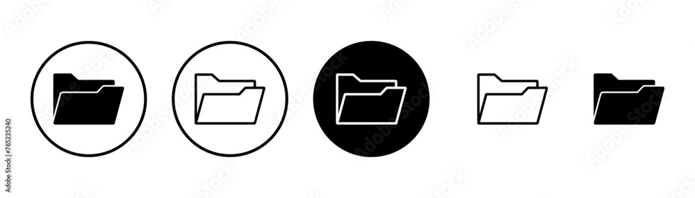 Folder Icon vector isolated on white background. Folder and documents Icon. icon archive - obrazy, fototapety, plakaty 